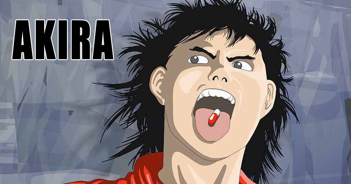 Akira - Dessin noir et blanc et illustration vectorielle